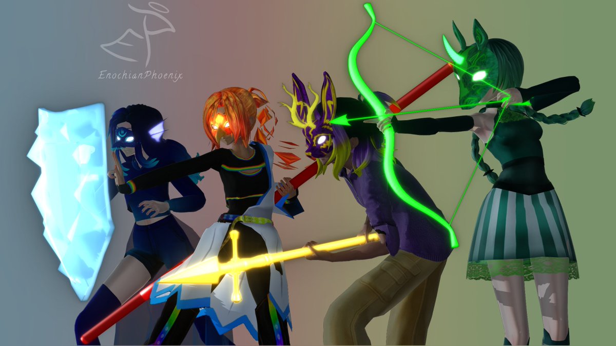 EnochianPhoenix's tweet photo. "Elemental Masked Warriors" https://t.co/KpJr6e3RFQ