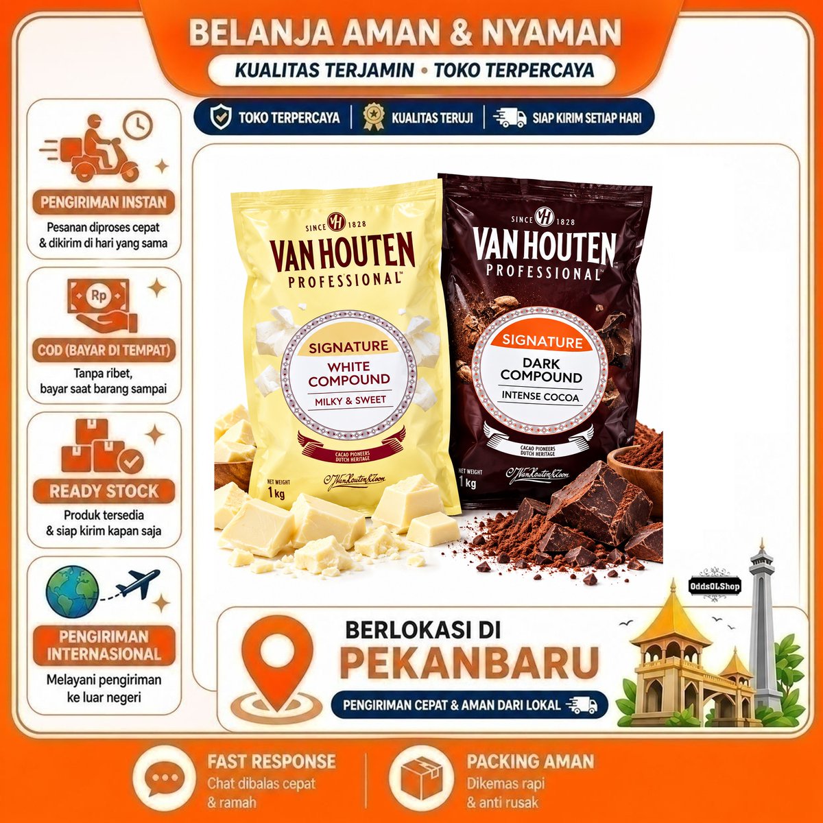 oddssexy's tweet photo. Van Houten Signature Dark &amp; White Compound / Milky &amp; Sweet / Dark Compound Intense Cocoa / Kakao COD https://t.co/vcX2gP5rjx