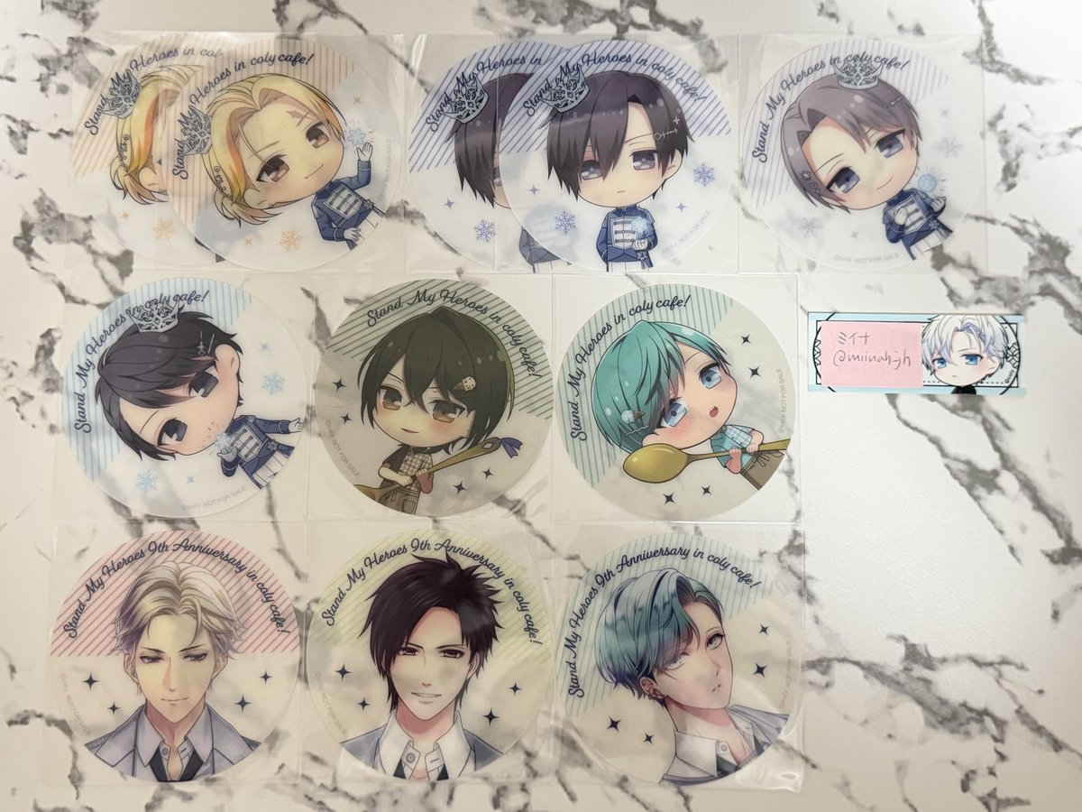 miinah_jh's tweet photo. スタマイ colycafe コースター 交換 譲渡

【譲】 
★服部 ★神楽 ★京介 菅野 桐嶋 青山 新堂 夏目 由井 朝霧 九条 瀬尾 誠 早乙女 日向

【求】 
カナメ (10周年￤🐺￤サンリオ)
または 各400円+送料

★は交換のみ

池袋お手渡し、郵送

検索からもぜひお声掛けください💐 https://t.co/SPypMEncuH