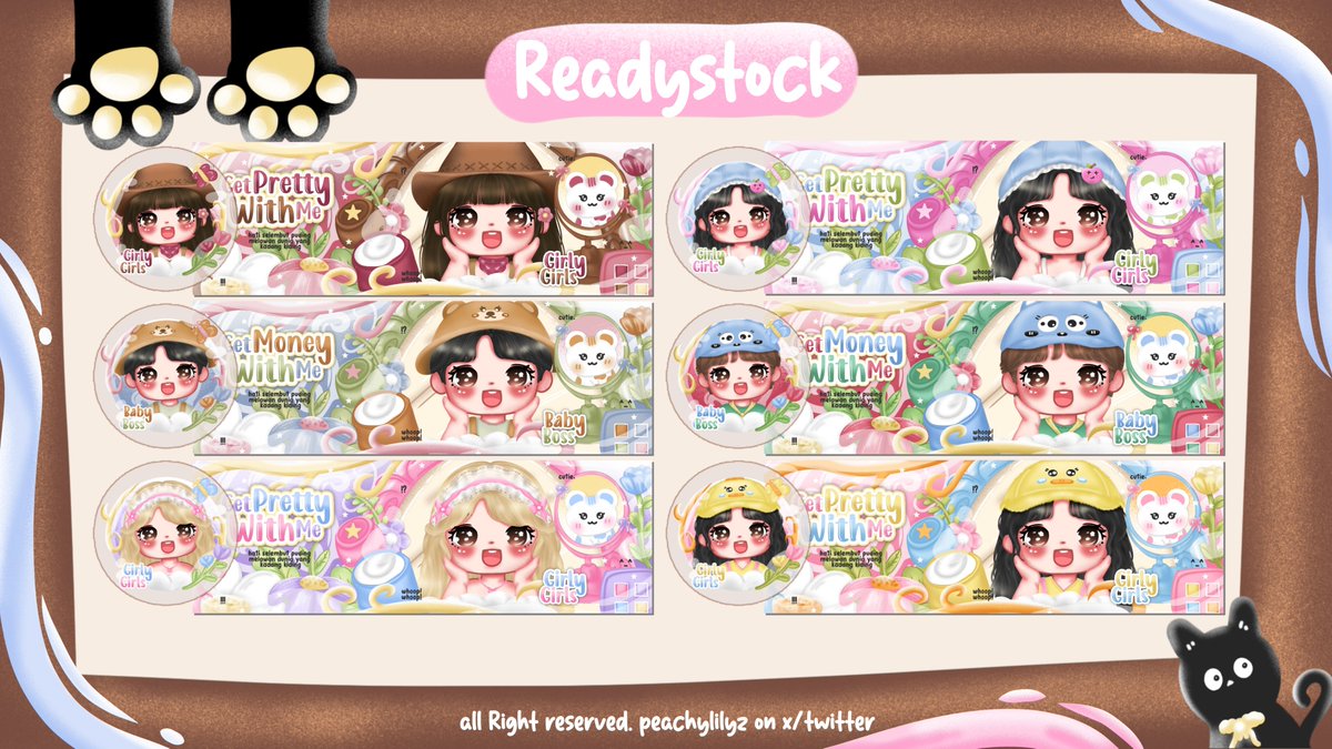 peachylilyz's tweet photo. Help repost pleasee? Terimakasihhh ><

Hellou~ lily punya 12 layout readystock yg bisa langsung di angkut lewat dm lily iahh 🪄🎠

ლ. Price 32.000
ლ. 2 ava png &amp; 1 header jpg
ლ. free retext
ლ. Resize/bundle wabis (+fee)

Cek thread untuk detailnya bubs #bealanja https://t.co/IWhQqf9cJD