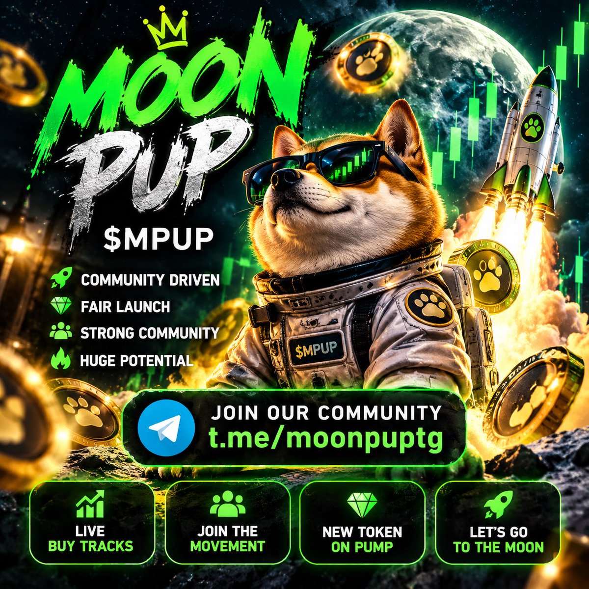 vibespr00's tweet photo. 🐶🚀 MOONPUP IS LOOKING FOR EARLY SUPPORTERS 🌕

Day 2. The mission continues.
More memes. More community. More holders.

I’m looking for people who want to join early and help build $MPUP organically.

No promises. No guaranteed returns. Just memes and a community building from https://t.co/cfDxqdLNxz