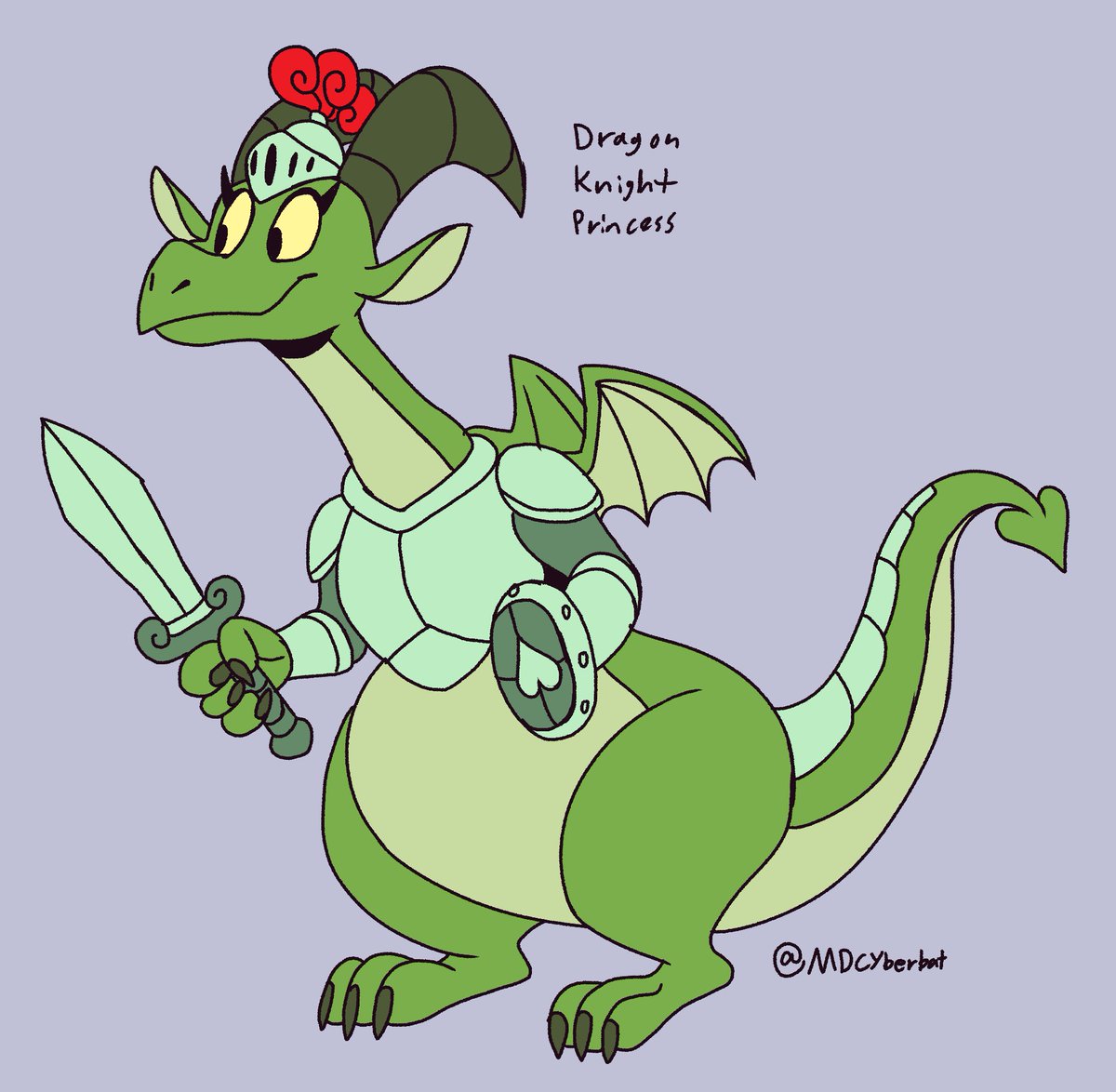 megadrivesonic's tweet photo. A Dragon Knight who is also a Princess https://t.co/de55MdrscU