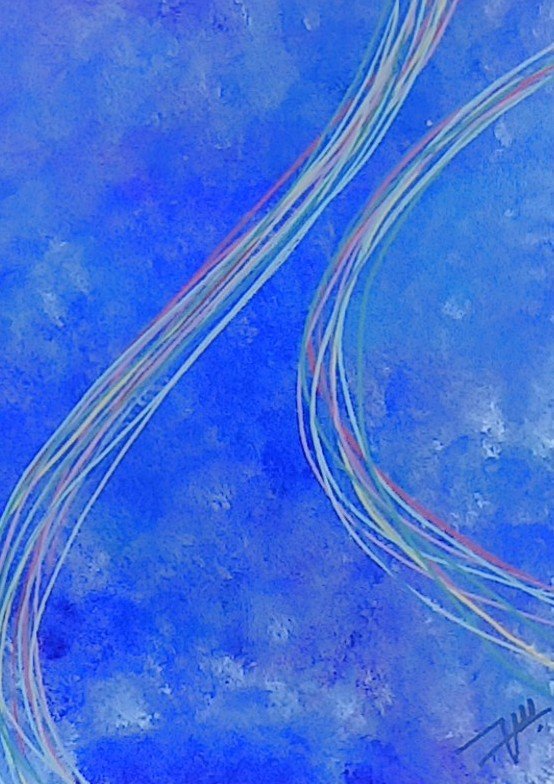 artistVANmama's tweet photo. 『  Path of wind 96  』

（紙・コピックアクレア・アクリル絵具・190×135mm）

#artwork　#abstract　
#drawing　#Japan https://t.co/32DsOr56Y6