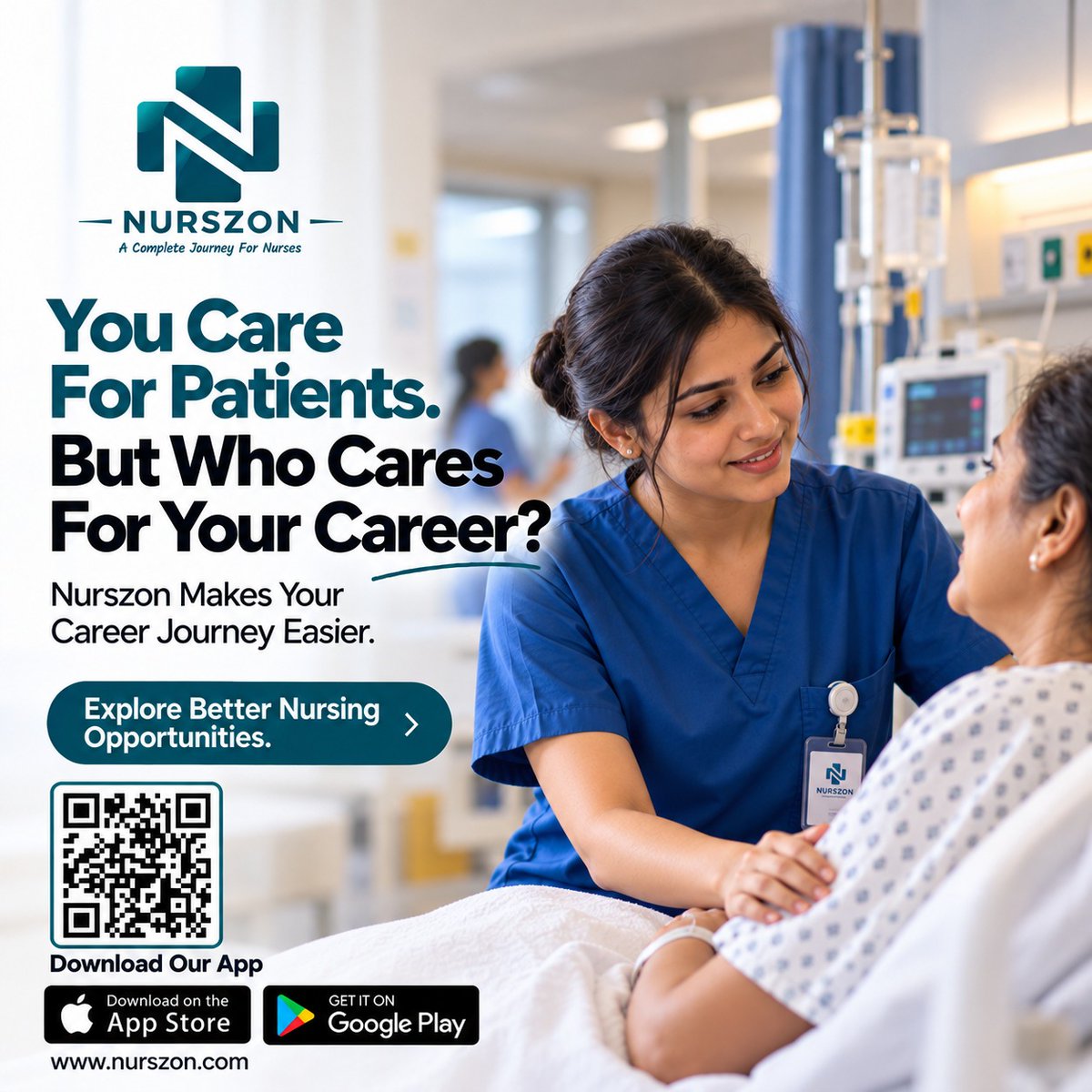 Nurszon's tweet photo. You care for patients, now care for your career. Discover verified nursing jobs, skill-based roles, and real growth with Nurszon. Explore opportunities in India and abroad. #NursingJobs #Healthcare #Nurszon #CareerGrowth https://t.co/IMdzAnoxmN