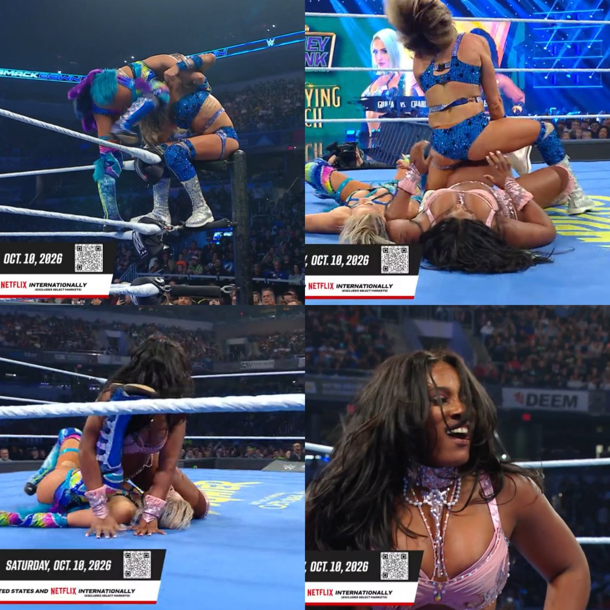 EOlorunsina's tweet photo. BREAKING: LASH LEGEND IS HEADED TO MONEY IN THE BANK!

Lash defeated Charlotte Flair and Giulia in a Triple Threat, stealing the win by pinning Giulia after she looked moments away from victory.

Giulia’s Money in the Bank dream is officially over.

NEW ORLEANS, HERE SHE COMES! https://t.co/L1SbvTeCfv