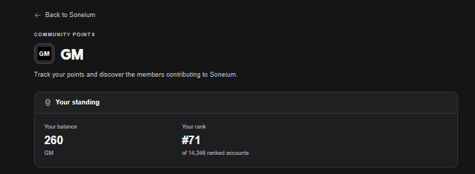 Cryptosutra_'s tweet photo. 🔥 Soneium Guild Roles Update

Claim all possible roles on Soneium Guild and collect GM to improve your rank

• Join Soneium Guild:
https://t.co/XqB323Nhzq
• Complete all available roles
• Claim your GM

Currently, I’m sitting at Top 1% - Rank #71 👀

It’s easy to complete, so don’t leave any available role unclaimed

👀Keep an eye on Soneium
#Base and #INK have Guild role systems, and Soneium has one too

So don’t ignore Soneium - keep an eye on it and stay active🔥

Now we wait 👀
After the Season 12 campaign ends, let’s see what comes next