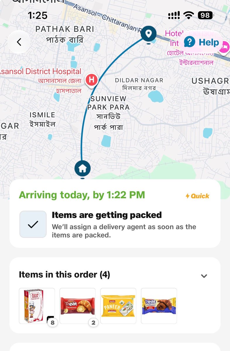 AdmModi's tweet photo. @JioMart let’s see that in how many hours will you delivering this quick order.
It’s usually 5 hours. Let’s see today.

Order id - JM6AB7737A01C8ABCF23 https://t.co/pJCtECnNIf