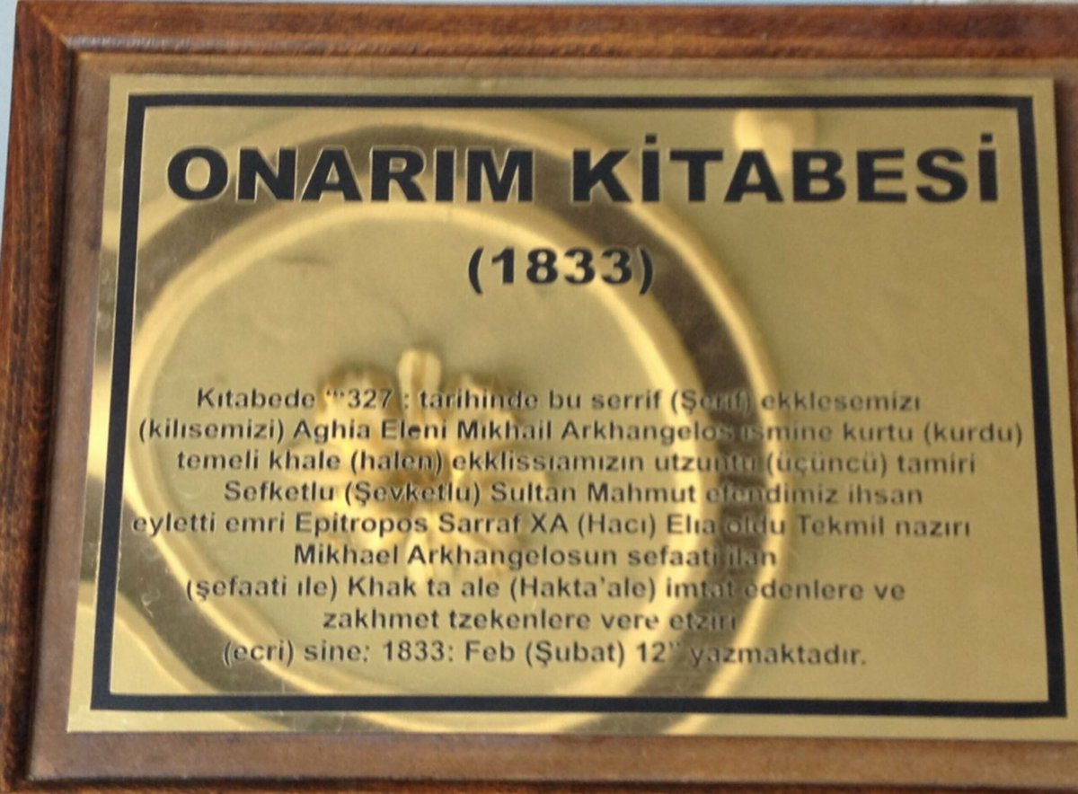 ciftbaslieagle's tweet photo. @unalhier Bunu da okuyabilirsin bence. Konya’da bulunan Anadolu’nun en eski kiliselerinden Aya Elena Kilisesi’nin kitabesi. Hıristiyan Türkler tarafından Karamanlıca yazılmış. https://t.co/xKGFBuAWtt