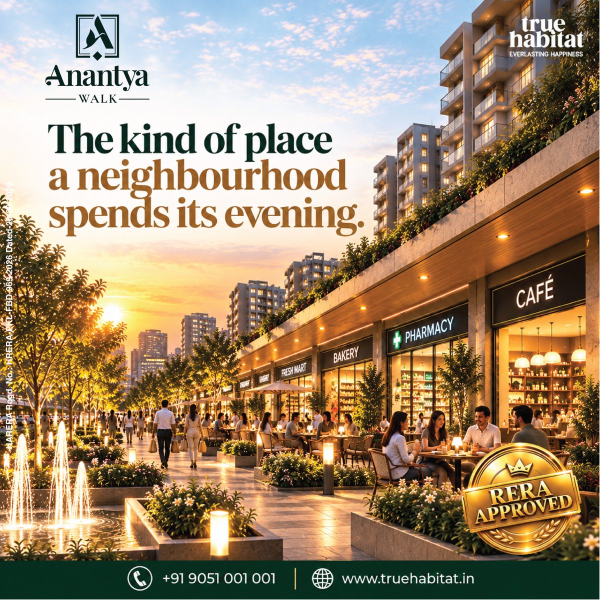 True_Habitat's tweet photo. The kind of place a neighbourhood spends its evening 🌆 Anantya Walk, Sec 110A Faridabad — RERA Approved retail high street.

📞 +91 9051 001 001 |🌐 https://t.co/vrQpJFl2FH

#AnantyaWalk #TrueHabitat #RERAApproved #Faridabad https://t.co/EDdTrsUn88