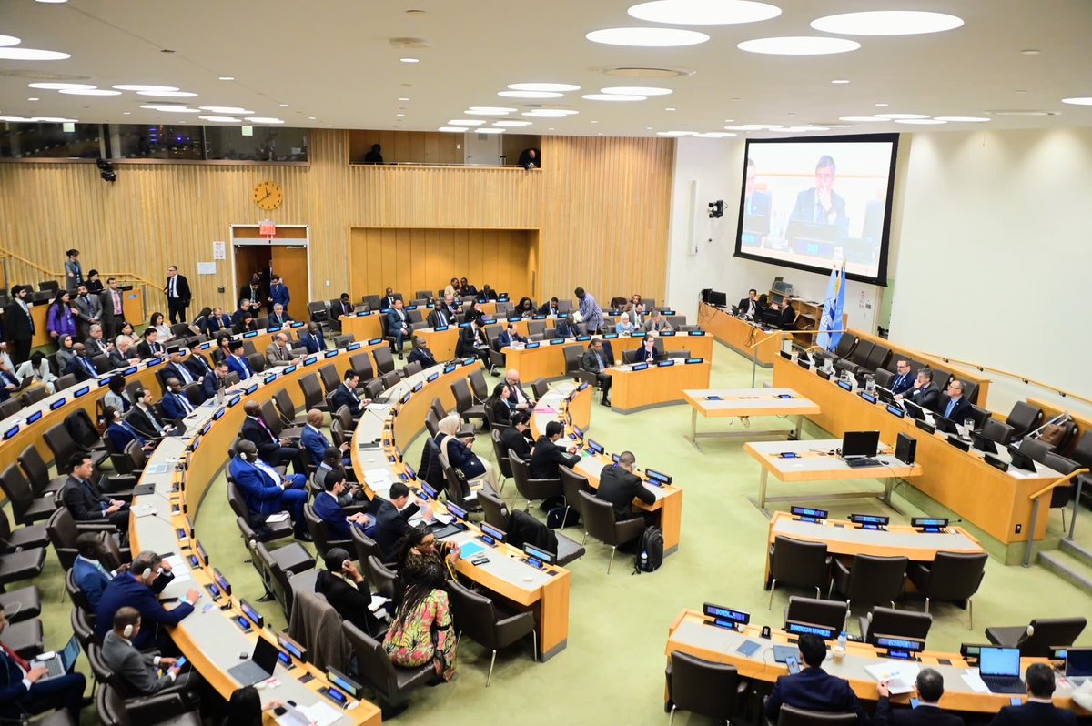 ForeignOfficePk's tweet photo. Deputy Prime Minister/Foreign Minister Senator Mohammad Ishaq Dar @MIshaqDar50 addressed the Annual Meeting of Foreign Ministers of the G-77 and China in New York. 

He underscored the need for unity in safeguarding the development agenda and keeping it central to the UN.

Highlighting challenges facing developing countries, including debt burdens, constrained fiscal space, climate vulnerabilities, and widening technology gaps, the DPM/FM called for translating agreed commitments into tangible outcomes, including the implementation of the Sevilla Commitment and reform of the international financial architecture.

He stressed that emerging UN mechanisms on AI must bridge technological divides and ensure developing countries have a meaningful voice in global AI governance. He also called for an equitable outcome of international tax negotiations and reaffirmed the principles of equity and Common but Differentiated Responsibilities in global climate action.

The DPM/FM reaffirmed Pakistan’s commitment to working closely with G-77 and China to advance a more equitable international economic order and keep development at the heart of the UN agenda.

#UNGA2026