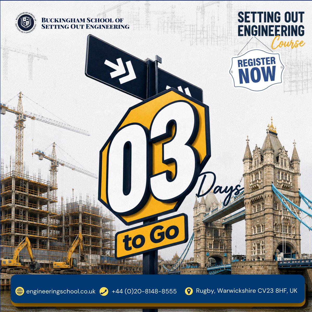 buckingham_eng's tweet photo. 𝟑 𝐃𝐀𝐘𝐒 𝐓𝐎 𝐆𝐎!👷‍♂️

The next cohort starts 𝟐𝟗 𝐒𝐄𝐏𝐓𝐄𝐌𝐁𝐄𝐑 𝟐𝟎𝟐𝟔.

For everyone with an interest in construction, asking questions and ready to build a career in 𝐒𝐄𝐓𝐓𝐈𝐍𝐆 𝐎𝐔𝐓 𝐄𝐍𝐆𝐈𝐍𝐄𝐄𝐑𝐈𝐍𝐆, this could be the moment when interest becomes action. https://t.co/d4Q8FU3eKV
