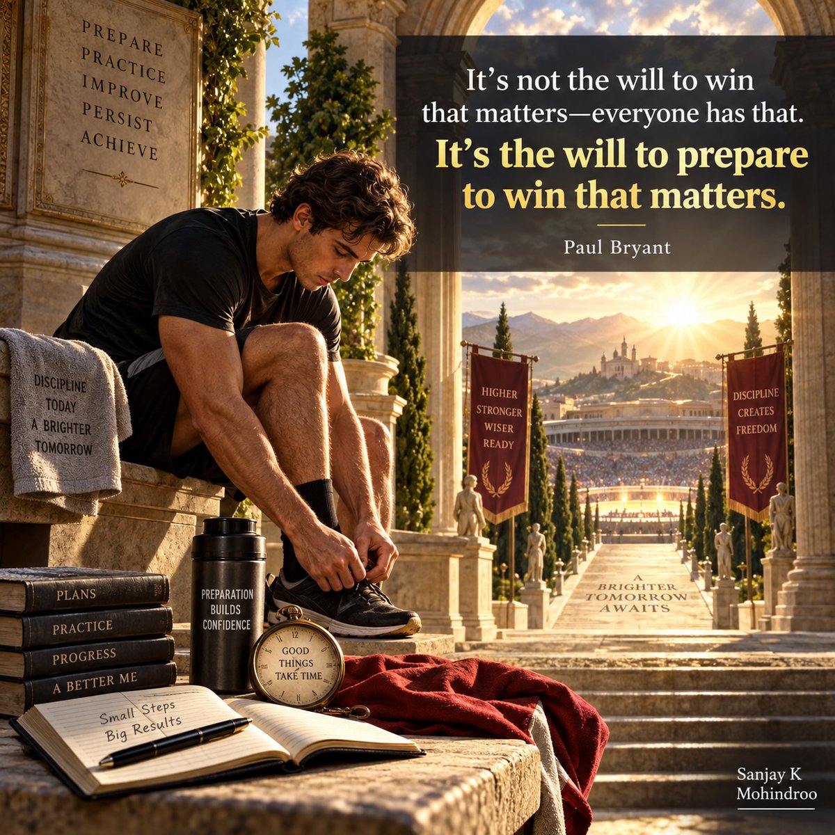 skmohindroo9's tweet photo. “It’s not the will to win that matters—everyone has that. It’s the will to prepare to win that matters.” — Paul Bryant. Where are you preparing? #Preparation #Discipline #SuccessMindset #PersonalGrowth #Leadership #Confidence #LifeLessons #ThoughtOfTheDay
https://t.co/V4qWRrVxks https://t.co/h7Kqn1Z12J