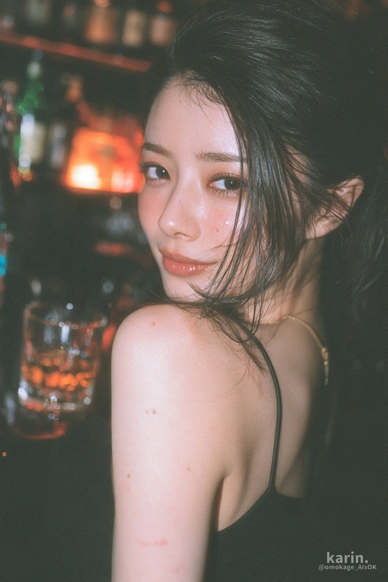 omokage_AIsOK's tweet photo. Turning around to see your charming style, brightening this quiet bar with a lovely smile https://t.co/82Qhxy6fq4