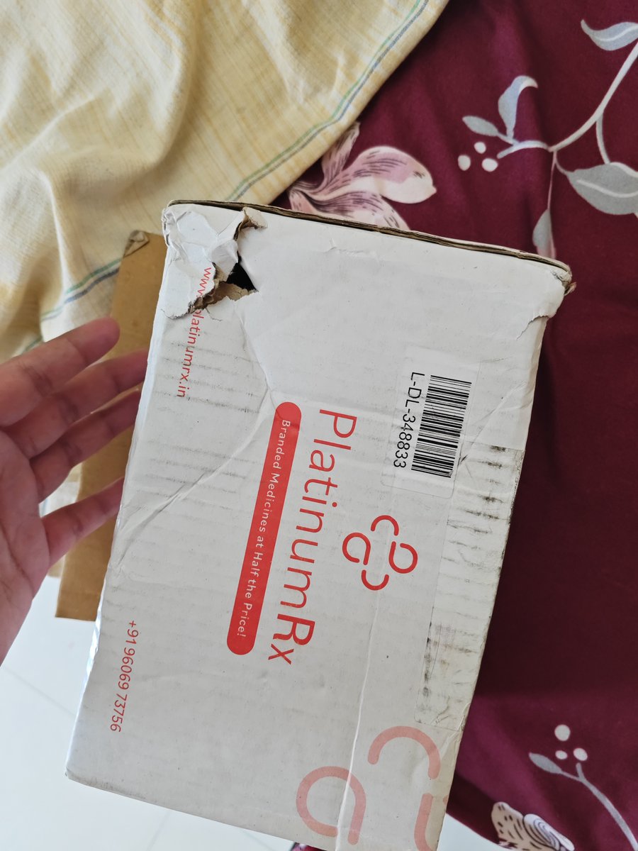 tanu23_'s tweet photo. Received an Open Box of medicines. Delivery was done by @delhivery. Their guy said that wasn't done by me. Then why to deliver such box? Simply return it.

What should I do with these medicines? How to trust an open box? @PlatinumRxIndia https://t.co/CEbD31libs