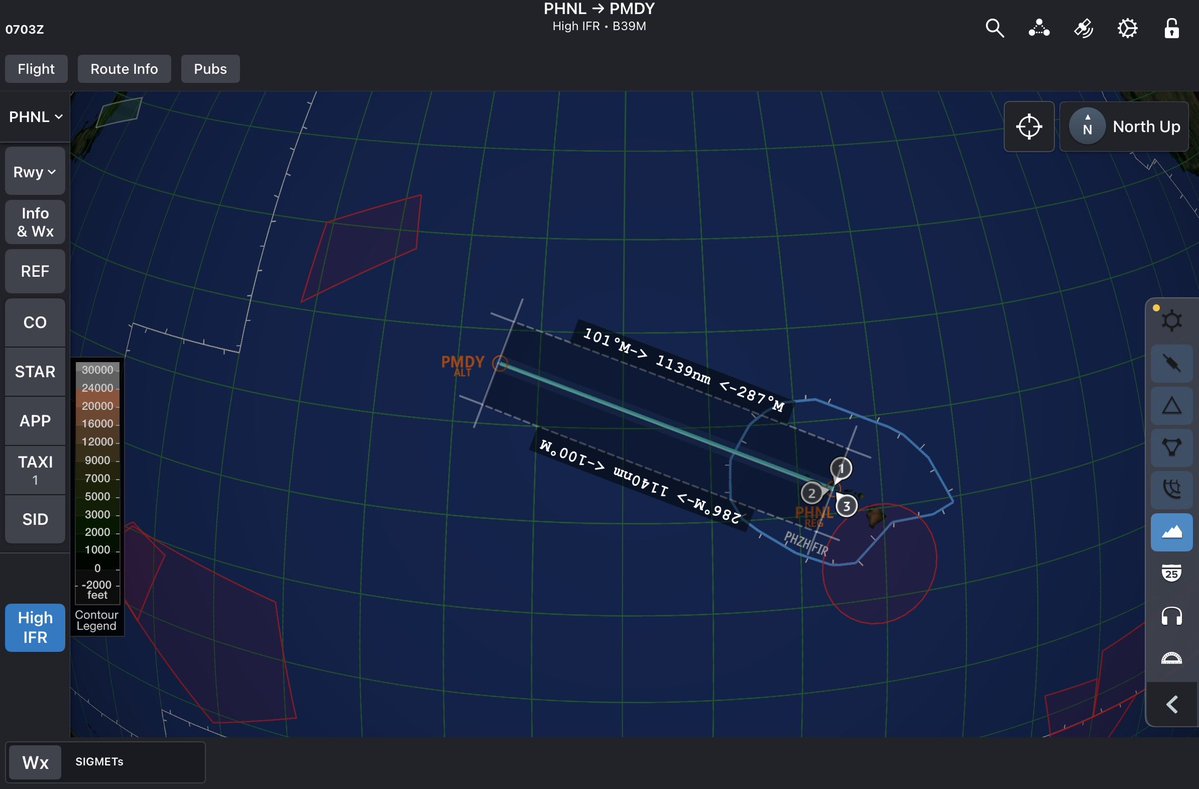 MCCCANM's tweet photo. Some good questions came up about using Midway & Wake Islands for “alternate” airfields if you have no options in Hawaii.

To begin, both are pretty far away. Midway (PMDY) is 1,139 nm from Honolulu, a little more than half the distance back to SFO. Wake (PWAK) is only around 100 nm less than going back to SFO…but at least going to SFO, you’d have a tailwind. It would probably take longer to get to Wake than to try to get back to SFO (which is closer than LAX).

Wake is still in use by the military. Not very frequently, but I went a few times many years back. There is a small support group stationed there & a contingency barracks you could probably squeeze the passengers into if you diverted in.

Midway is not supported by the military. The albatross population on Midway is enormous & bird strikes are almost guaranteed. There were 600,000 albatross nests on the tiny island(s) at last count. You’re going to have a bad time when up to 1.2 million large birds panic when they hear your engines coming in.

The U.S. Fish & Wildlife service now owns the runway, has a small outpost there & charters a small number of flights, but they have to follow specific guidance, like coming in at night as quietly as possible, to avoid hitting birds & grounding the airplane.

Both airfields serve as “Emergency Use Alternates” by any aircraft crossing the Pacific, but it’s gotta be a pretty serious emergency to land there. Crossing the Pacific requires special procedures known as “ETOPS” (Extended-range Twin-engine Operational Performance Standards). You can’t get too far away from an emergency airfield under ETOPS, and in the Pacific, WAK & MDY are very convenient.

Wake has been maintained by the military for strategic purposes, but as I said they’ve mostly abandoned Midway. It’s become a problem; the U.S. DOT has said that maintaining the runway on MDY in a suitable condition (there are standards that must be met) to serve as an ETOPS emergency alternate is going to get very pricey in the next few years, as the runway is deteriorating rapidly. They have proposed just letting it deteriorate & not using it as an alternate anymore.

Actual use of Midway as an emergency alternate is rare. There were only 11 commercial & military jets that diverted into MDY between 2003 & 2021, according to the best data I could find. Yes, most trans-pacific flights plan on it being available, but they don’t actually use it…so the question has become whether it’s worth it to renovate MDY.

I won’t weigh in on that. I think it could change our routes some, but maybe not that dramatically. You might need to stay further South to be able to reach WAK in the allotted time, or go much further North, to be able to reach Adak (PADK) in the Aleutians.

Anyway, if I leave one impression on you with this post, I hope it’s that there is a “Tyranny of Distance” in the Pacific. It’s a huge strategic concern for the military…it protects us until it doesn’t, and when it doesn’t, it makes it hard to project power in any meaningful way.

Hope that helps!