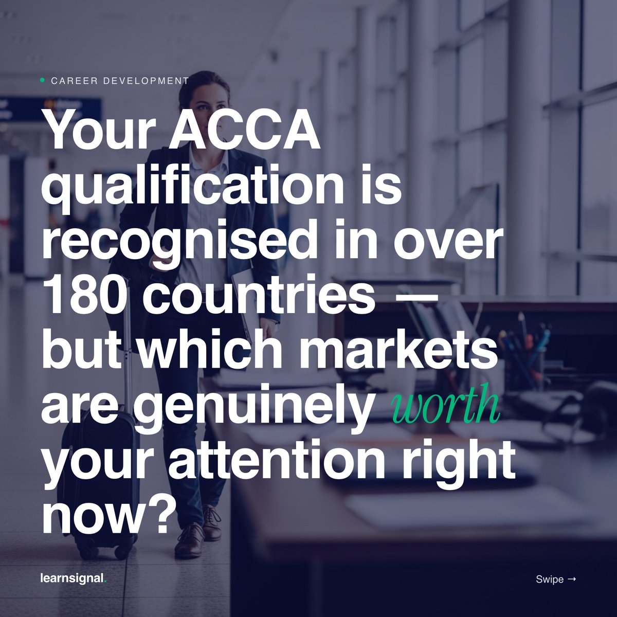 learnsignal's tweet photo. ACCA is recognised in 180 countries. But demand is outpacing supply in only a few — UAE, Singapore, and Ireland chief among them. The real question isn't where it's recognised. It's where your specialism has leverage.

#ACCA #FinanceCareers https://t.co/xI9lByF06k