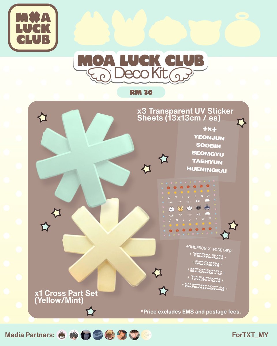 ForTXT_MY's tweet photo. ꒰১ MOA LUCK CLUB Deco Kit ໒꒱ 

Decorate your MOA lightstick for TXT’s <Steal The Wind> ! ☘︎ 

☘︎ Pre-order until 31st October 2026
☘︎ Purchasing form 🔗 below! 
#MOALUCKCLUB ☘︎ https://t.co/ePj8SZWzEE