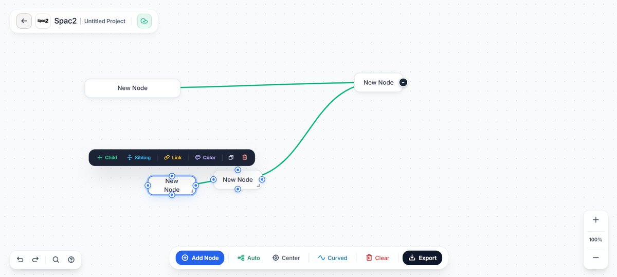 spac2com's tweet photo. Introducing Spac2 Mindmap: The Visual Drag-and-Drop Tree Engine & Infinite Canvas

Transform scattered thoughts into organized, actionable tree hierarchies in seconds. Discover zero-lag infinite canvas navigation, keyboard-speed node expansion, drag-and-drop re-parenting, 1-click auto-layout balancing, and 4K vector studio export. https://t.co/W232pTKyUv