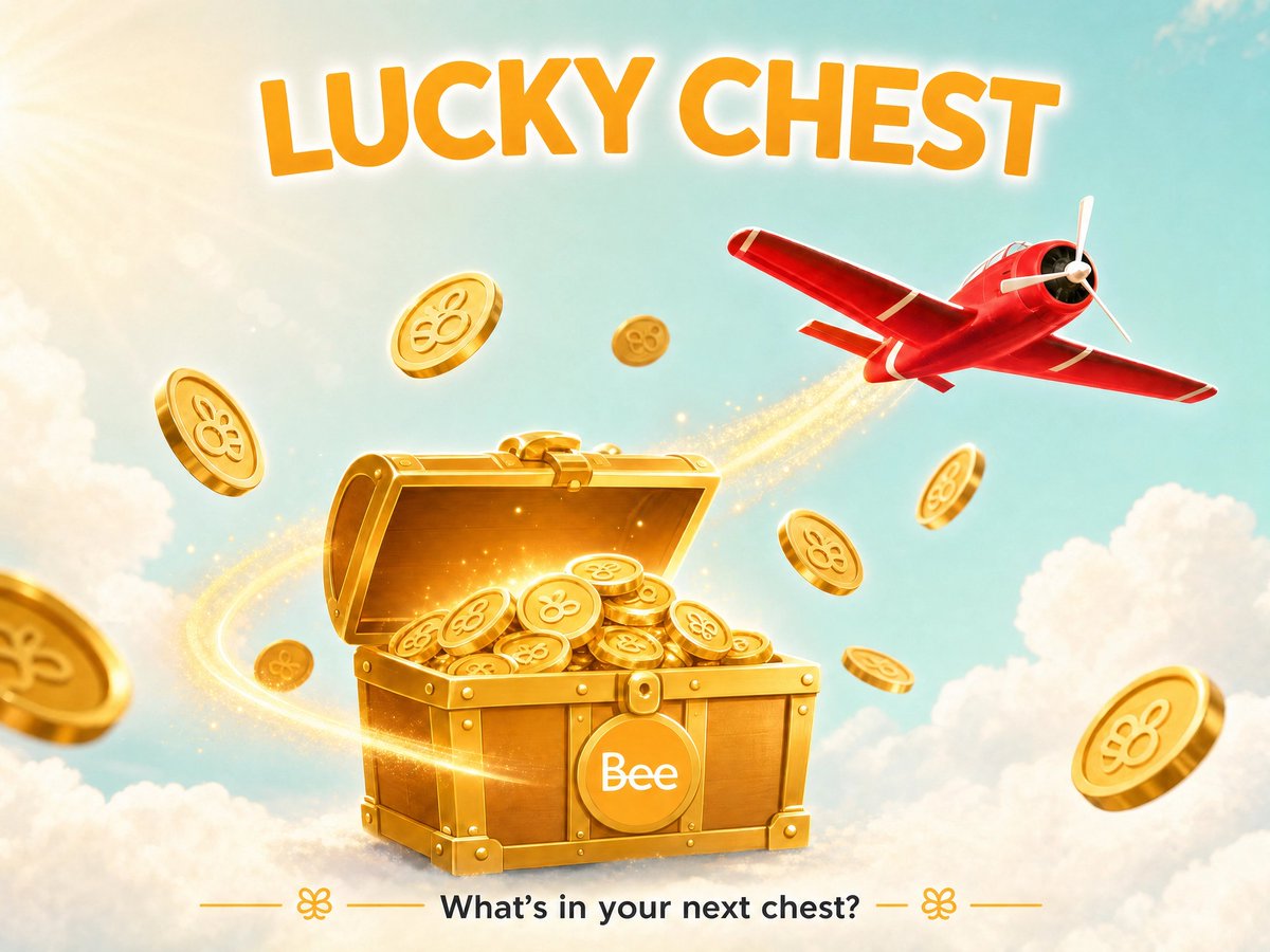 Beenetworkintl's tweet photo. The Lucky Chest in our Bee App Play Center is still going strong! We’ve felt the buzz from Beelievers who love a good mystery 🐝💪
Land a Bee Honey jackpot? Take it to Aviator✈️ and see how high your winnings can fly 🚀
So, what’s in your next chest? https://t.co/BRV0BQHJhg