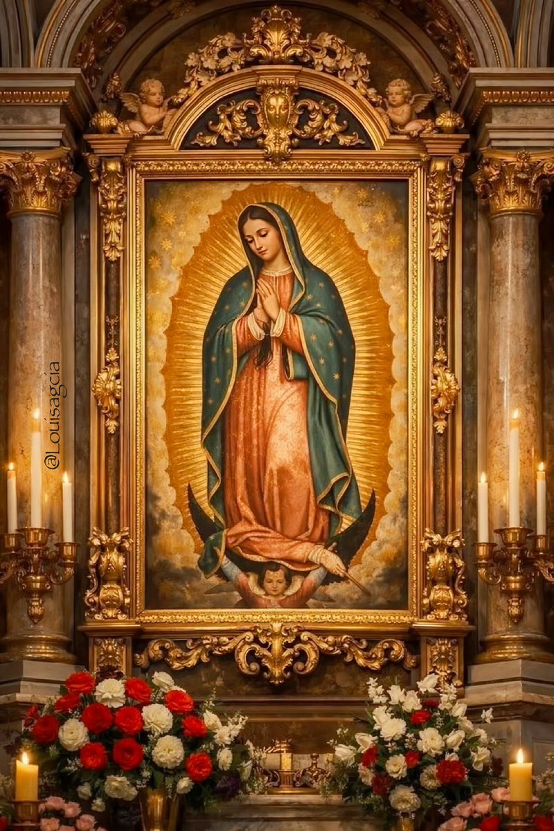 Louisagcia's tweet photo. #𝐂aminando𝐉unto𝐀𝐓i𝐌aría 

                            ——• 🌸 •——
              ✿ 𝐒Á𝐁𝐀𝐃𝐎 𝐂𝐎𝐍 𝐌𝐀𝐑Í𝐀 ✿
                          𝐋𝐥𝐞𝐧𝐚 𝐝𝐞 𝐠𝐫𝐚𝐜𝐢𝐚.
           ——————•.✧.•——————

¡𝐎𝐇, 𝐒𝐀𝐍𝐓Í𝐒𝐈𝐌𝐀 𝐕𝐈𝐑𝐆𝐄𝐍 𝐌𝐀𝐑Í𝐀!
“Oye y pon bien en tu corazón, hijo mío el
    más pequeño: nada te asuste, nada te
       aflija, tampoco se altere tu corazón,
    tu rostro; no temas esta enfermedad ni
  ninguna otra enfermedad o algo molesto,
                     angustioso o doliente.

      ¿No estoy aquí yo, que soy tu Madre?
    ¿No estás bajo mi sombra y resguardo?
          ¿No soy yo la fuente de tu alegria?
     ¿No estás en el hueco de mi manto, en
               donde se cruzan mis brazos?
    ¿Tienes necesidad de alguna otra cosa?
                                                           ⚘️.•𝐀𝐌é𝐍•.⚘️

          ⚘️.•𝐌𝐚𝐫í𝐚, refugio del 𝐀𝐦𝐨𝐫 𝐒𝐚𝐧𝐭𝐨,
                         ruega por nosotros.
                      ———◦• ✧ •◦———

🌸.• 𝖳𝗈𝗍𝗎𝗌 𝖳𝗎𝗎𝗌 𝖬𝖺𝗋𝗂𝖺 •.🌸
                 [𝖮𝗋𝗂𝗀𝗂𝗇𝖺𝗅 𝖼𝗈𝗇𝗍𝖾𝗇𝗍 𝖻𝗒 @𝗅𝗈𝗎𝗂𝗌𝖺𝗀𝖼𝗂𝖺]