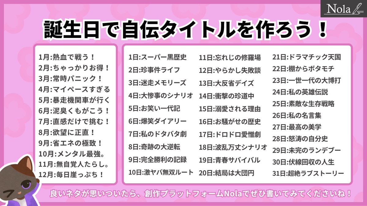 assistant_neko's tweet photo. あなたの【自伝のタイトル】は？📕 https://t.co/WdWf4kMwFP
