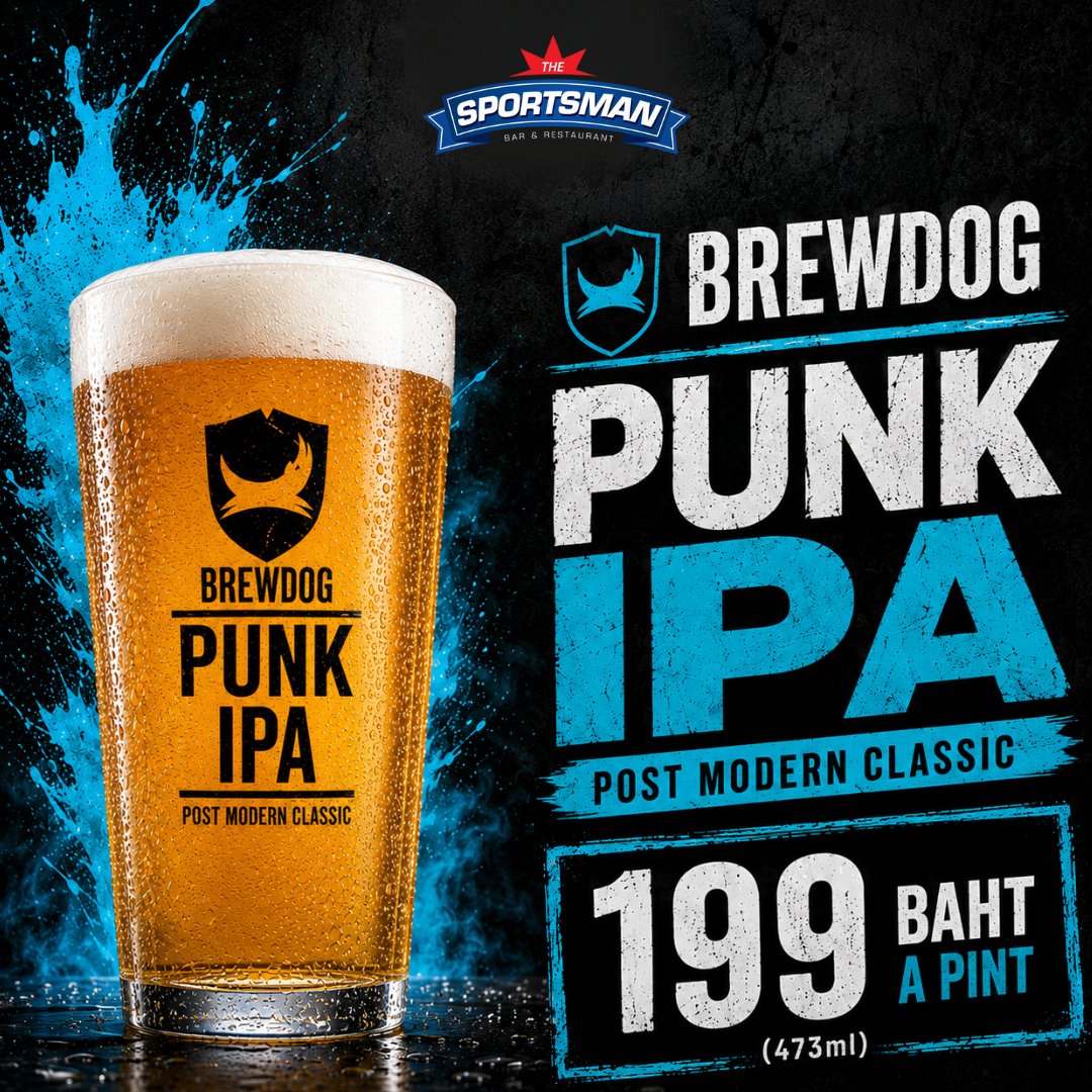 thesportsmanbkk's tweet photo. BrewDog Punk IPA

Punk IPA, the beer that started a craft revolution. Bold new world hops, tropical flavors, spiky bitter finish.

199 baht a pint (473ml) - 5.2%

#TheSportsmanBangkok #BangkokSportsBar #CraftBeer #BrewDogPunkIPA #BrewDog https://t.co/KJMDOY3BvY