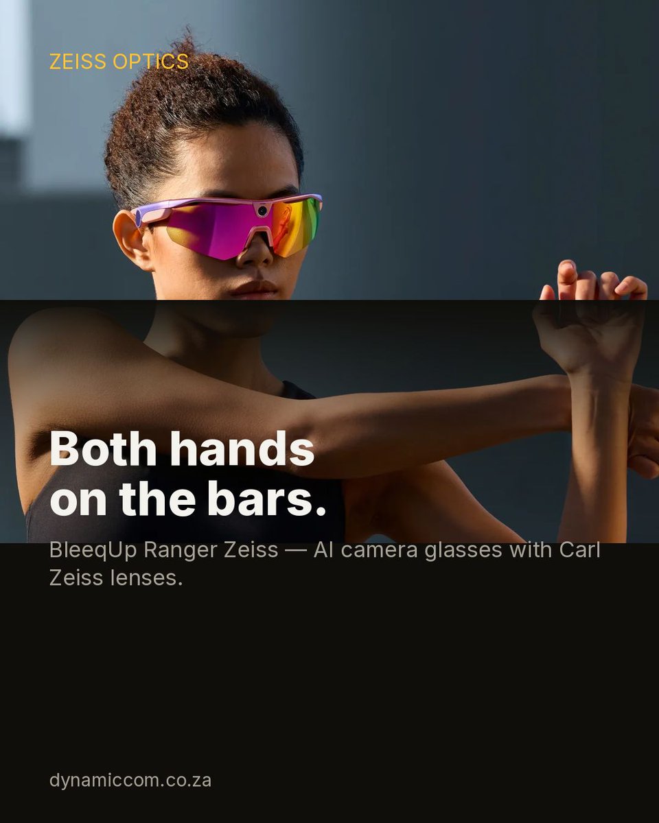 DynamiccomMEA's tweet photo. Both hands on the bars. BleeqUp Ranger Zeiss AI Sports Camera Glasses — Carl Zeiss precision optics on AI sports camera glasses, so the footage happens hands-free.
https://t.co/NcdlhAaK78
#BleeqUp #Ranger #actioncam #cycling https://t.co/hzWBoRgAUX