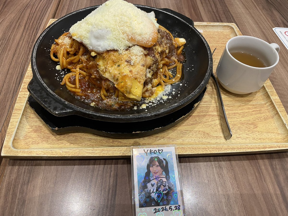 YKO_P's tweet photo. みぱ越えの為
目玉焼き追加
メガ＋目玉焼きのオムナポ
#みはるっく https://t.co/sxosK3Q9aI