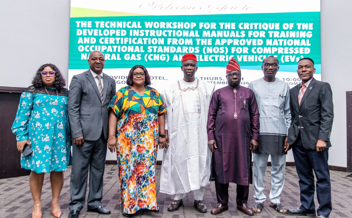 NADDCouncil's tweet photo. NADDC VALIDATES CNG, EV TRAINING MANUALS TO STRENGTHEN AUTOMOTIVE SKILLS DEVELOPMENT. 

The National Automotive Design and Development Council (NADDC), on September 24th 2026, held a technical workshop at Providence Hotel, Ikeja, Lagos, to critique and validate draft instructional manuals developed from the approved National Occupational Standards (NOS) for Compressed Natural Gas (CNG) vehicle conversion and Electric Vehicle (EV) maintenance.

The workshop brought together technical experts, industry practitioners, trainers, assessors, academics, members of the Automotive Sector Skills Council and other stakeholders to critically examine the manuals and ensure that they are technically sound, practical, competency-based and aligned with industry requirements and international best practices.

Representing the Director General/CEO of NADDC, the Director of Industrial Infrastructure Department (Naddc) , Mrs. Joke Onireti, emphasized the importance of developing training materials that reflect the realities of Nigeria’s evolving automotive industry. She also stressed the need for strong occupational health and safety provisions, particularly in areas involving high-pressure CNG systems, high-voltage EV systems, batteries, charging infrastructure, diagnostics and maintenance.

The President of the Automotive Sector Skills Council, Engineer Best Nnodim, explained that the manuals were developed to translate the approved NOS into practical learning resources that can effectively guide both trainers and trainees across designated training centres.

The validation process is being conducted in phases to ensure broad stakeholder participation, beginning with the southern region, with a subsequent session scheduled for stakeholders from the northern regions in Kano. Observations from the various sessions will be harmonized by a technical committee to produce a nationally acceptable document.

Following the necessary amendments, the manuals will be forwarded to the National Board for Technical Education (NBTE) and the Industrial Training Fund (ITF) for the required approvals.

For NADDC, this exercise is an important step towards standardizing automotive technical training, strengthening certification, improving workforce competency and preparing Nigerian technicians to safely and effectively support the country’s transition to CNG and electric mobility.

#NADDC 
#AutomotiveSkills 
#CNG 
#ElectricVehicles 
#SkillsDevelopment