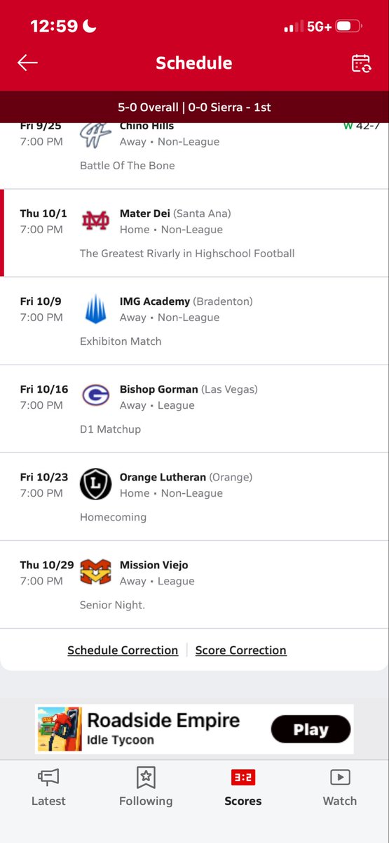 CallMeEPJ's tweet photo. Someone having fun on MaxPreps with Ayala’s remaining football schedule https://t.co/Q6nRhSNeHN