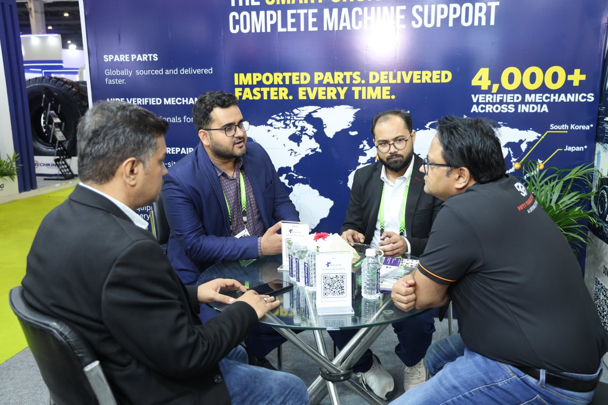 MechOnSite's tweet photo. Thank you to everyone who visited Mech On Site at @baumaCONEXPOIND . It was a pleasure connecting with equipment owners, partners, and industry professionals and sharing how we support machinery.
#MechOnSite #baumaCONEXPOINDIA2026 #MachinerySupport https://t.co/MniGB9OLjJ