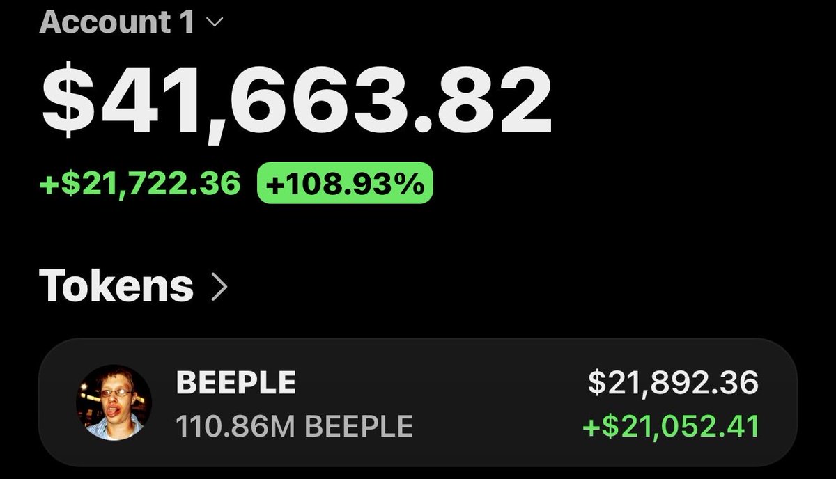 Soltrader_1's tweet photo. The wallet smiles when timing is right 🟢
My TG fam got in $BEEPLE  low and secured profits on the way up 🚀🚀

It’s all about timing — DM to join for early entries 🟢🟢

Ca: DMZtsWeDaPRGU4ziXxcEMuPbXh1BmDm5iR9LirT8ZoHG https://t.co/l6hhfnb33i