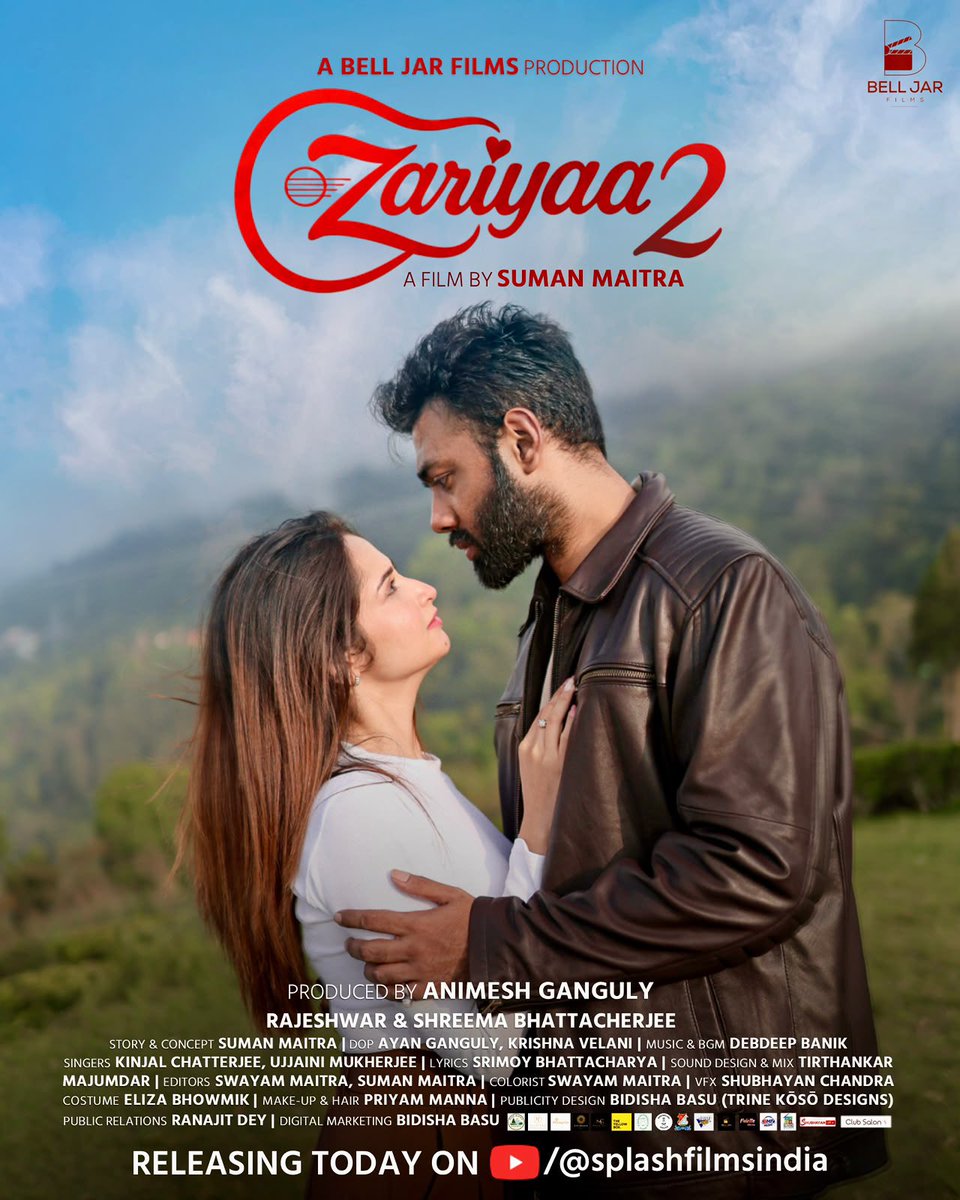 WithShubho's tweet photo. Today’s the day! ❤️🎬
ZARIYAA 2 premieres tonight at 9 PM on Splash Films YouTube.

Do watch and share the love! ✨@Bell_Jar_Films https://t.co/kEavo4eOFn