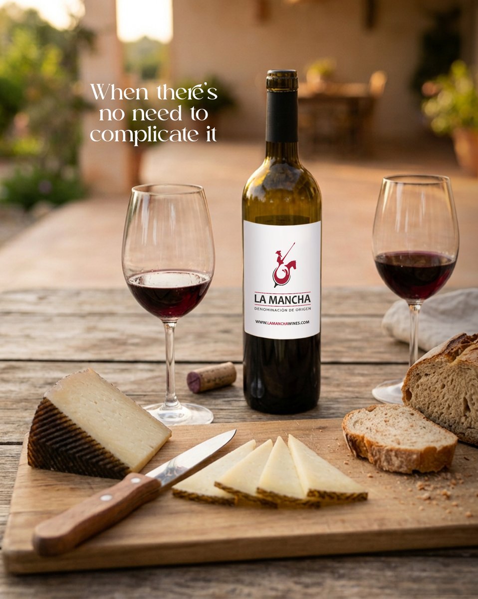 LaMancha_Wines's tweet photo. Often, the simplest things are the best. 🍷🧀
#DOLaMancha #Wine #LaMancha #Wines #Spain #WinesFromSpain #Food #Pairing
Drink responsibly. Alcohol abuse is dangerous to your health.
Content exclusively for people of legal age. Do not share with anyone under the legal age. https://t.co/vPcc0bhGpP