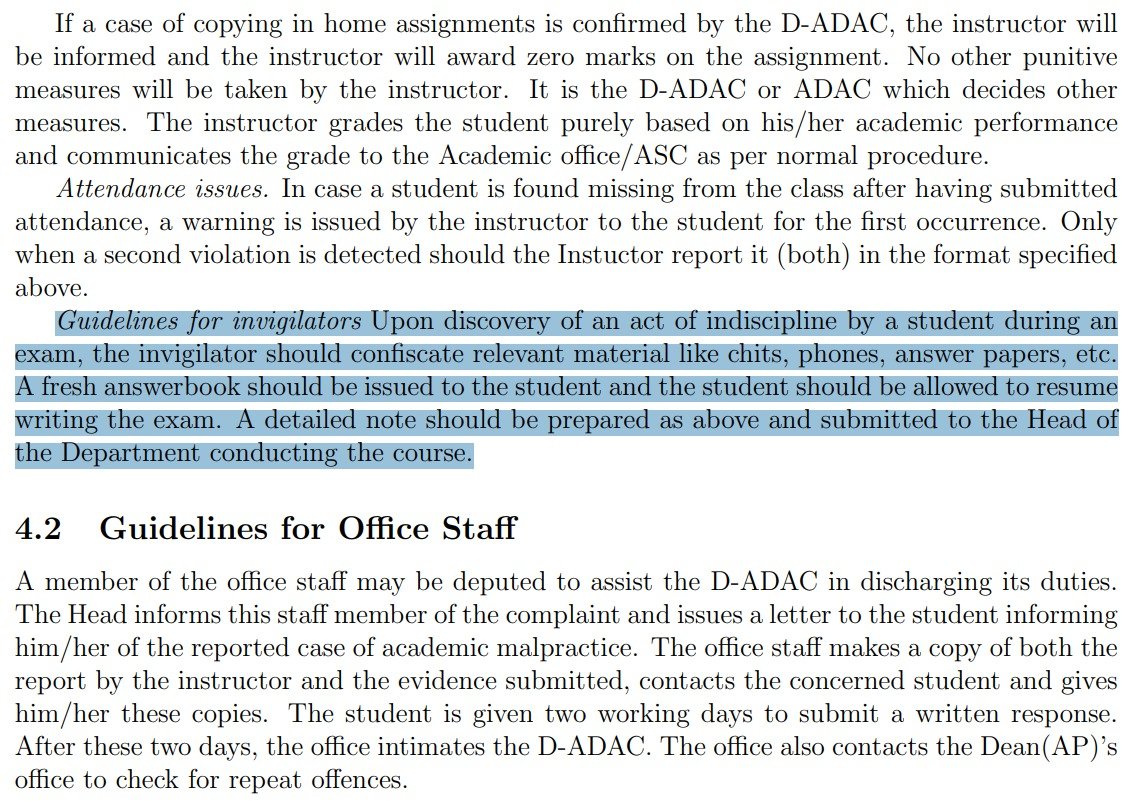 ambedkariteIND's tweet photo. This is the protocol IIT Bombay follows during academic malpractice. You will be shocked to read the regulations. Professor Doolla did not follow even a single one of them.

The instructions clearly state that if a student is caught cheating, the cheating material, such as a chit sheet, phone, or answer paper—must be confiscated, the student must be given a fresh answer book and allowed to complete the examination.

Now, in the CCTV footage made public by Manu Media, it is clearly visible that the student hands his answer sheet to the professor, collects his belongings and leaves.

He was not given a fresh answer sheet. That was the first violation.

After that, as per the invigilation regulations, the confiscated material and the answer sheet on which the cheating was detected must be submitted to the HOD along with a detailed report.

There is then a committee called D-ADAC that conducts the inquiry. It is mandatory for the committee to include the college Dean, Associate Dean and two other professors/officials.

We can say with certainty that Professor Doolla is not innocent by any stretch of the imagination. He is a deliberate wrongdoer who violated the rules, saw the student’s caste, threatened to destroy his career, imposed a heavy fine, possibly running into lakhs and may even have suspended him.

Professor Doolla has a record of imposing harsh punishments. He has reportedly imposed a fine of up to ₹1.20 lakh on a student and has also suspended a student for 13 months.

Professor Doolla is a very dangerous person. He is the one who has allegedly bought the national media and got only a 10-second clip circulated on television in order to influence the investigation.

Manuwadis are experts in victim blaming. This has been their practice against Dalits for years.