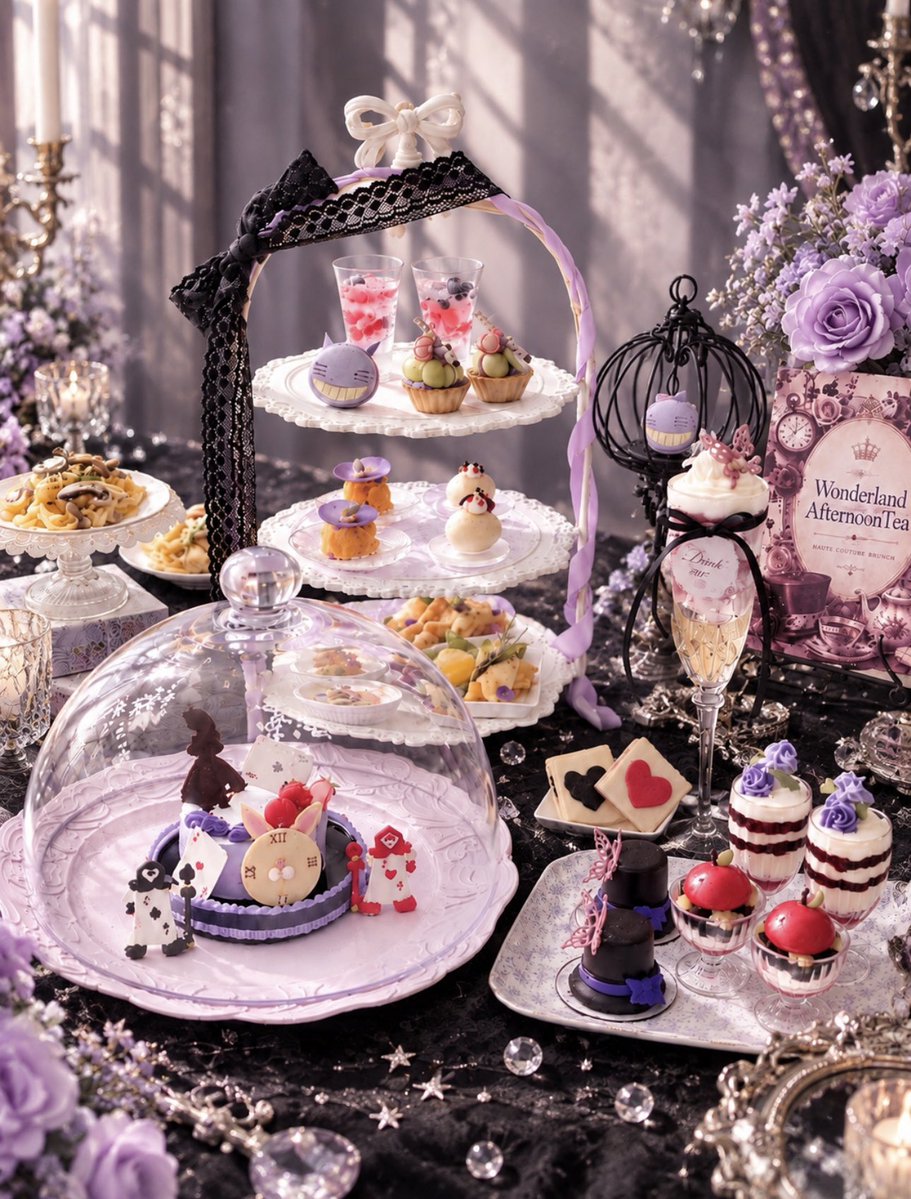 hcbrunch's tweet photo. 🎀♣️🐇 🎀♣️🐇 🎀♣️🐇 🎀♣️🐇

\ オートクチュールブランチ / 
【絵本の国のAfternoon Tea 】 in Wonderland

甘い、可愛い、それだけでは終わらせない。
少しクセのある午後をご用意しました♡

🫖開催期間 : 9月30日(水)〜11月16日(月)

🎀♣️🐇 🎀♣️🐇 🎀♣️🐇 🎀♣️🐇 https://t.co/UbT4PhS6DK