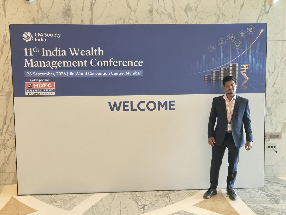 SammedVardhman's tweet photo. 11th India Wealth Management Conference.

@CFASocietyIndia https://t.co/IcqyJUwzYN