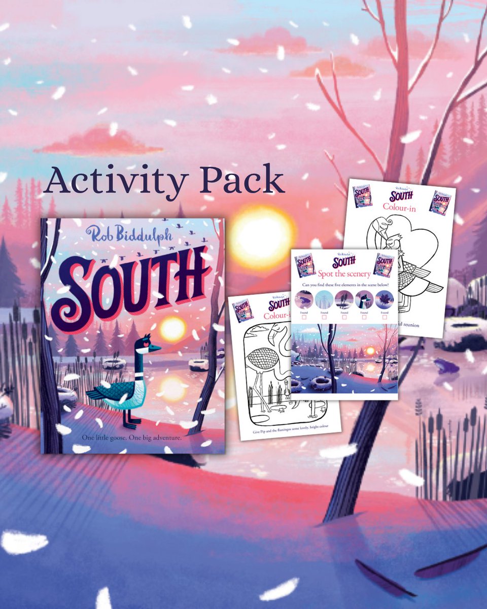 HarperCollinsCh's tweet photo. Free activity pack for South 💜🖍️🪿🏔️🪾🗺️

Download gorgeous colouring and activity sheets for Rob Biddulph's wonderful new story, South. Find them in our bio or at https://t.co/zcP8O9GQhe https://t.co/0Uqyt4SuZt
