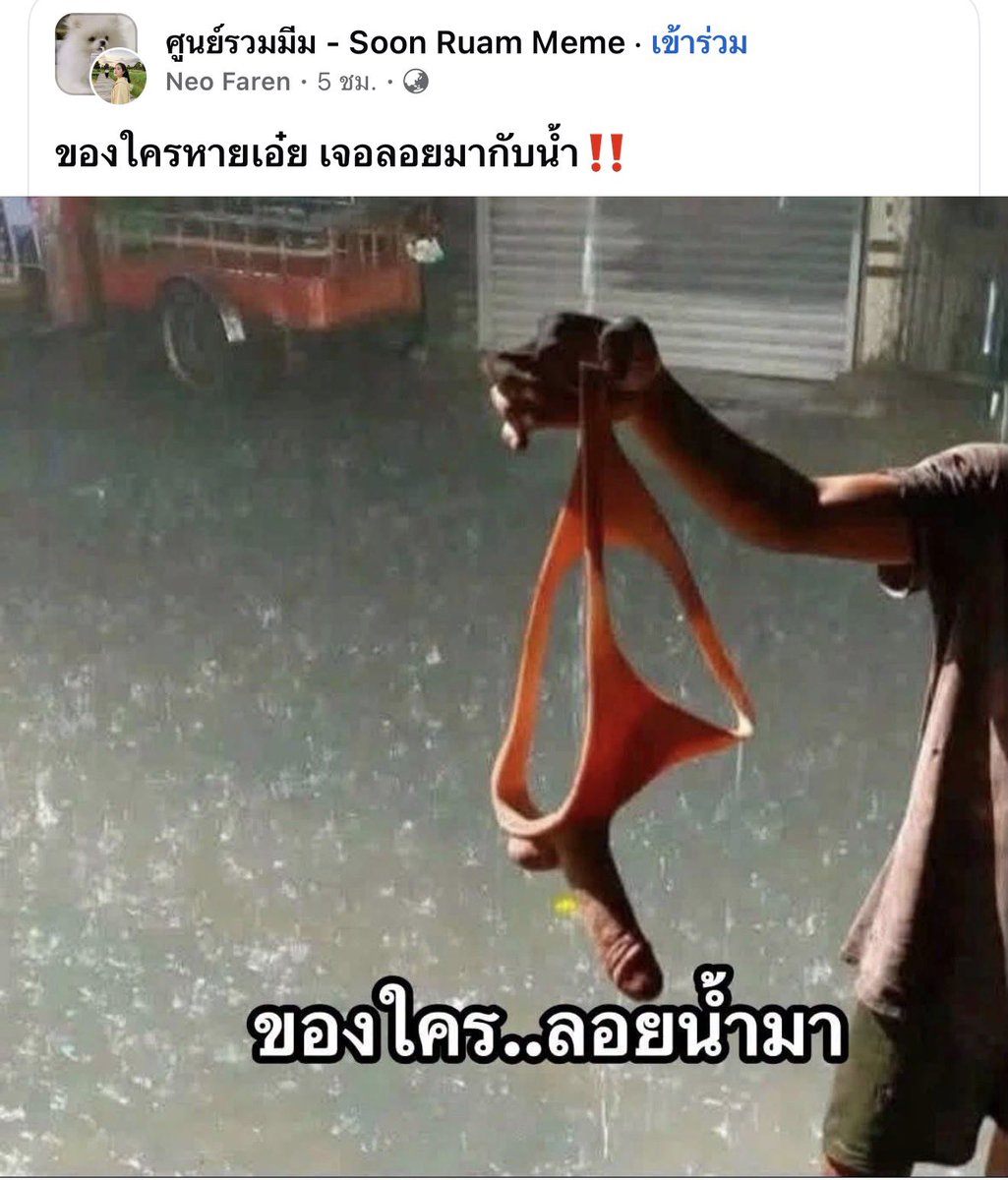 wv4xnc's tweet photo. มันคือหมวกยุนิคอร์นเหรอ 🤣

#น้ำท่วม https://t.co/i6p0Xwichd