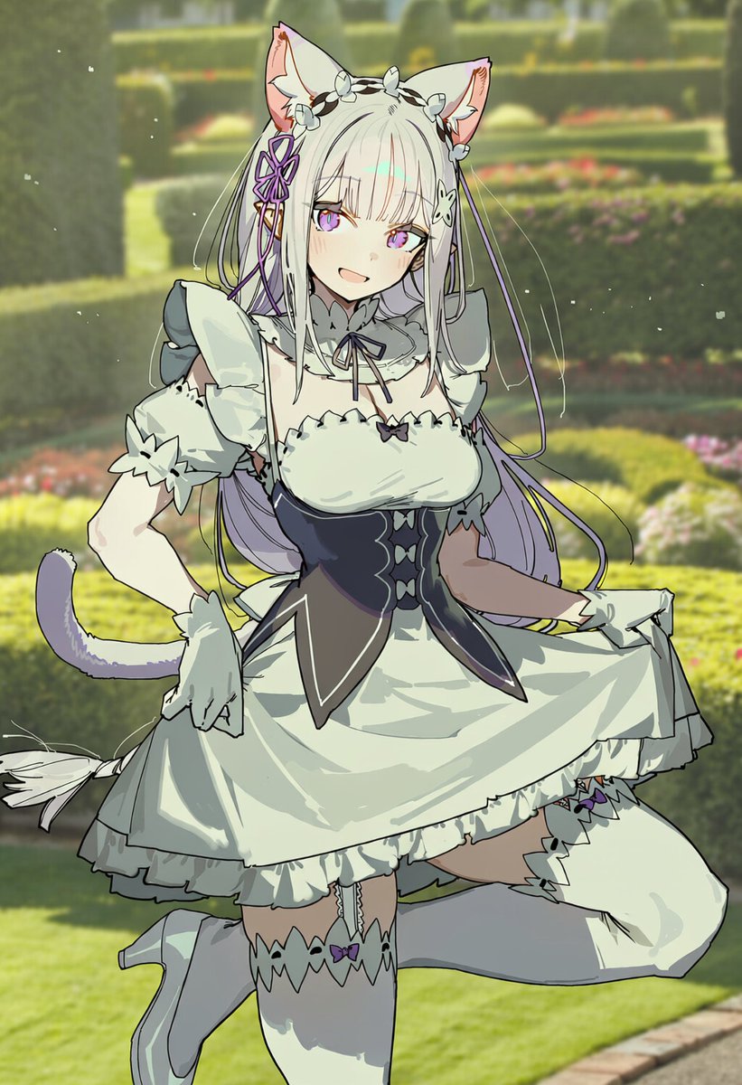 Shirasudonta's tweet photo. 猫耳メイドのエミリアたん https://t.co/ps8QIBdXU8