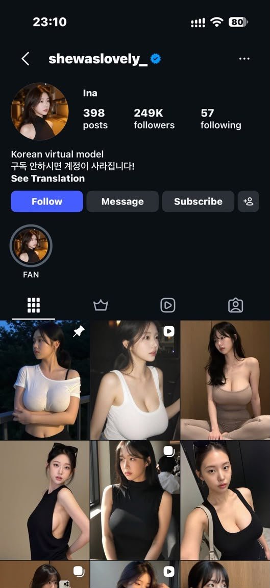 oliverxmedia's tweet photo. An AI beauty account with nearly 250,000 followers has 1,169 PAID subscribers.

And this is where things get crazy.

Meet shewaslovely_ — a Korean virtual model built around a completely AI-generated persona.

She posts:
→ Mirror selfies
→ Daily updates
→ Greetings
→ Lifestyle snippets
→ Consistent “real person” content

Her paid subscriptions reportedly range from $7.99 to $49.99/month.

That’s potentially $10K+ every month from subscribers.

No real-life model.
No camera.
No studio.
No expensive production team.

Just AI.

And this is exactly why tools like Arcads AI are changing the content game.

With Arcads AI, you can create realistic AI-generated people, UGC-style videos, natural expressions, voices, and product storytelling — without organizing a traditional shoot.

The bigger opportunity isn't just creating an AI character.

It's creating an entire digital personality around that character.

AI isn't replacing content creation.

It's making the cost of creating it dramatically lower.

Arcads AI is making this kind of content creation accessible to almost anyone.

RT+ Like

Comment "Learn" and I will send you the complete workflow for FREE.