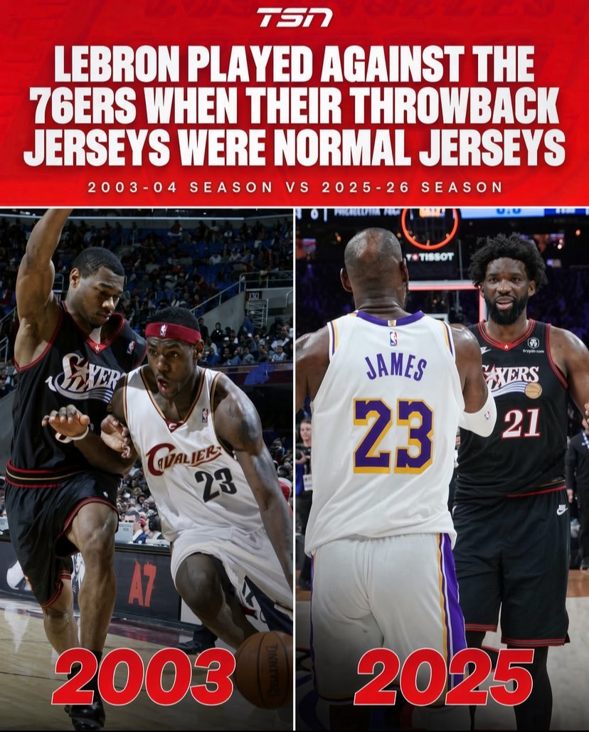 LBJsBest's tweet photo. This LeBron 76ers graphic crazy 😭😭 https://t.co/EjnCf4oYjh