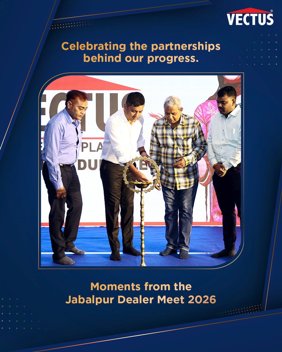 vectus_tanks's tweet photo. A day of conversations, recognition and stronger connections at the Jabalpur Dealer Meet 2026. Together with our partners, we exchanged perspectives and celebrated the relationships that keep us moving forward.
#Vectus #DealerMeet #Jabalpur https://t.co/OEADaYQfzG