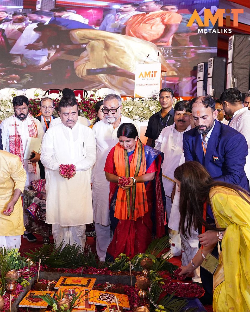 AmitMetaliks's tweet photo. A few moments from a memorable day at Amit Metaliks. 

The Stone Laying Ceremony marked the beginning of something new, and we’re happy to share a few glimpses from the ceremony.

#AmitMetaliks #StoneLayingCeremony #SteelIndustry
#WestBengal https://t.co/kdvcj2RmdG