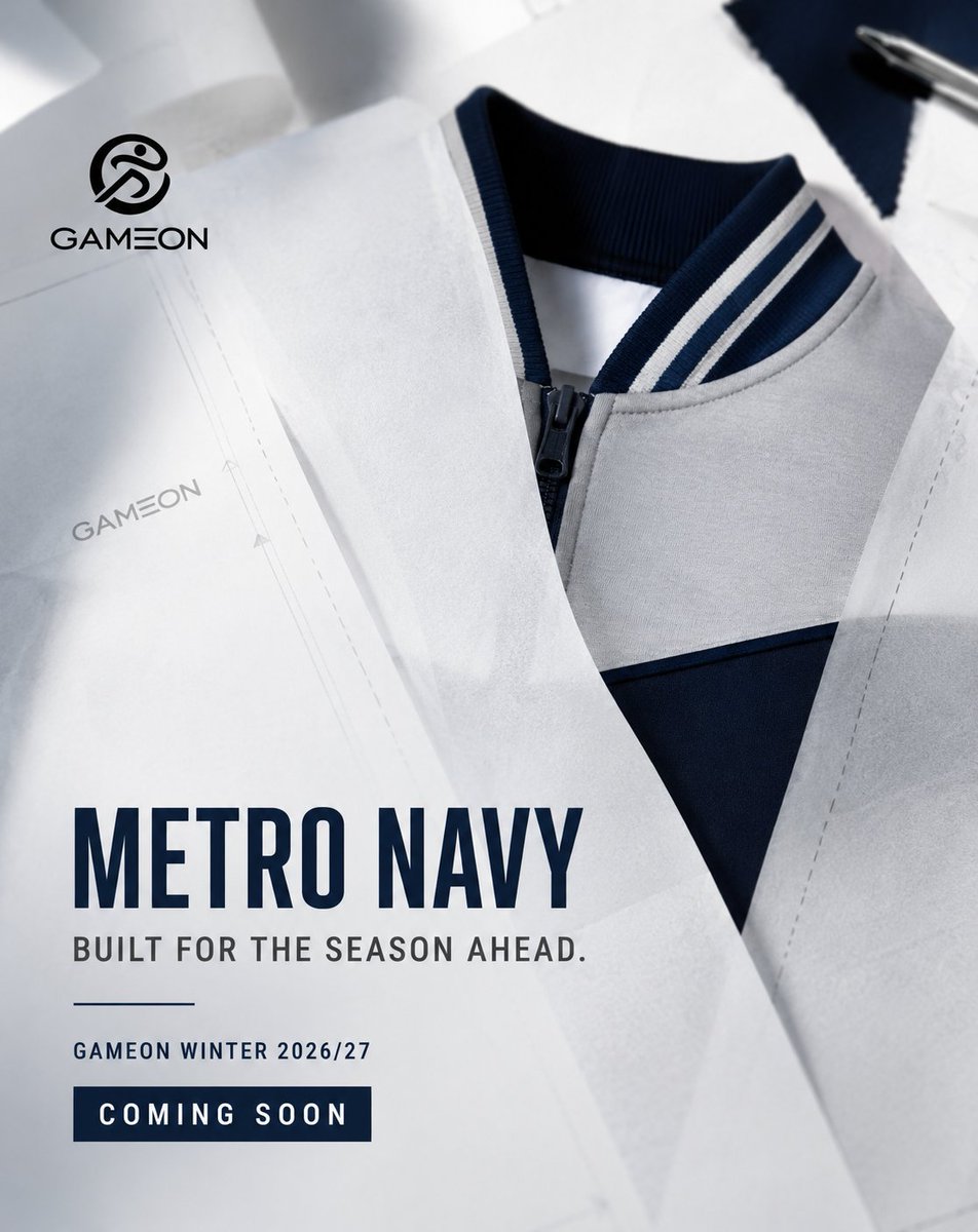 GameOn_Style's tweet photo. 🌌 METRO NAVY
Built for the season ahead.
Urban precision meets winter resilience — a design made for movement, crafted for the city.
GameOn Winter 2026/27 keeps unfolding…
#GameOnStyle #MetroNavy #WinterDrop #UrbanEdge #GameOnWinter #DesignInMotion #winterfashion https://t.co/Z7kaSVWPra