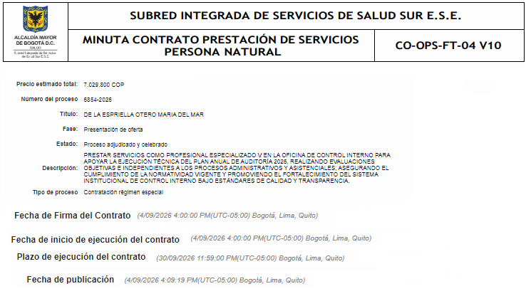 JuanPoe's tweet photo. El 3° contrato de María del Mar de la Espriella fue firmado del 4/09/2026 al 30/09/2026 por $7.029.800 para asesorar en temas de auditoría a la Subred de Salud adscrita a la Alcaldía de Bogotá. Quedando el valor total en $21.329.800 mensual ¿Esto ya se lo dijo Abelardo al país? https://t.co/Qq6mtGCFe3