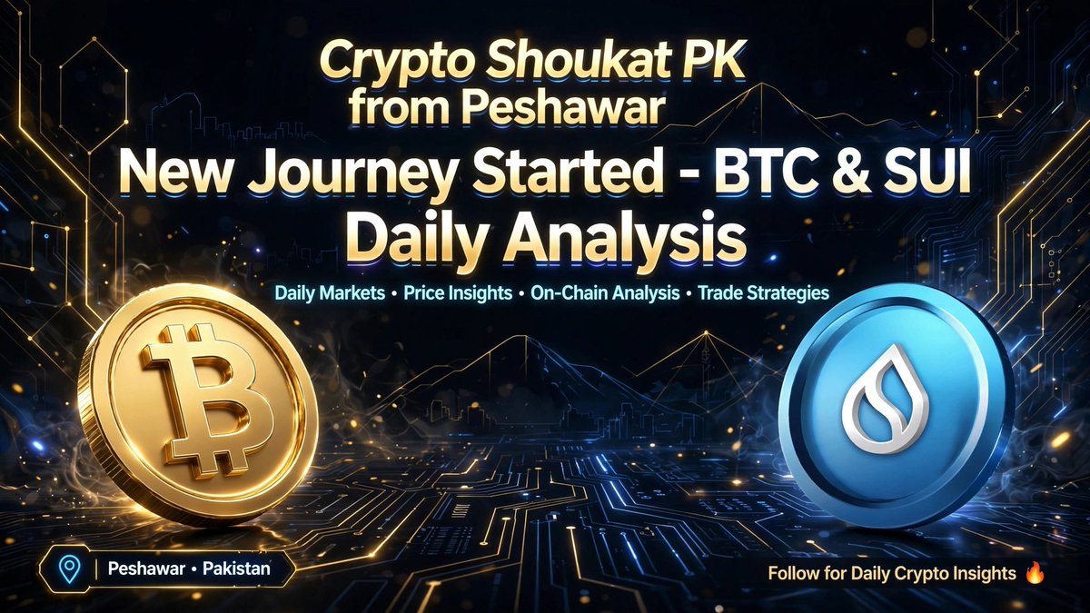Cryptopk5's tweet photo. 🚀 New Journey Started!

I'm Crypto Shoukat PK from Peshawar 🇵🇰
I will share daily analysis on $BTC &amp; $SUI

Follow me for:
✅ Daily Crypto News
✅ SUI Ecosystem Updates
✅ BTC Price Analysis

Let's grow together! 👇
#BTC #SUI #CryptoPK https://t.co/MUTY662spC