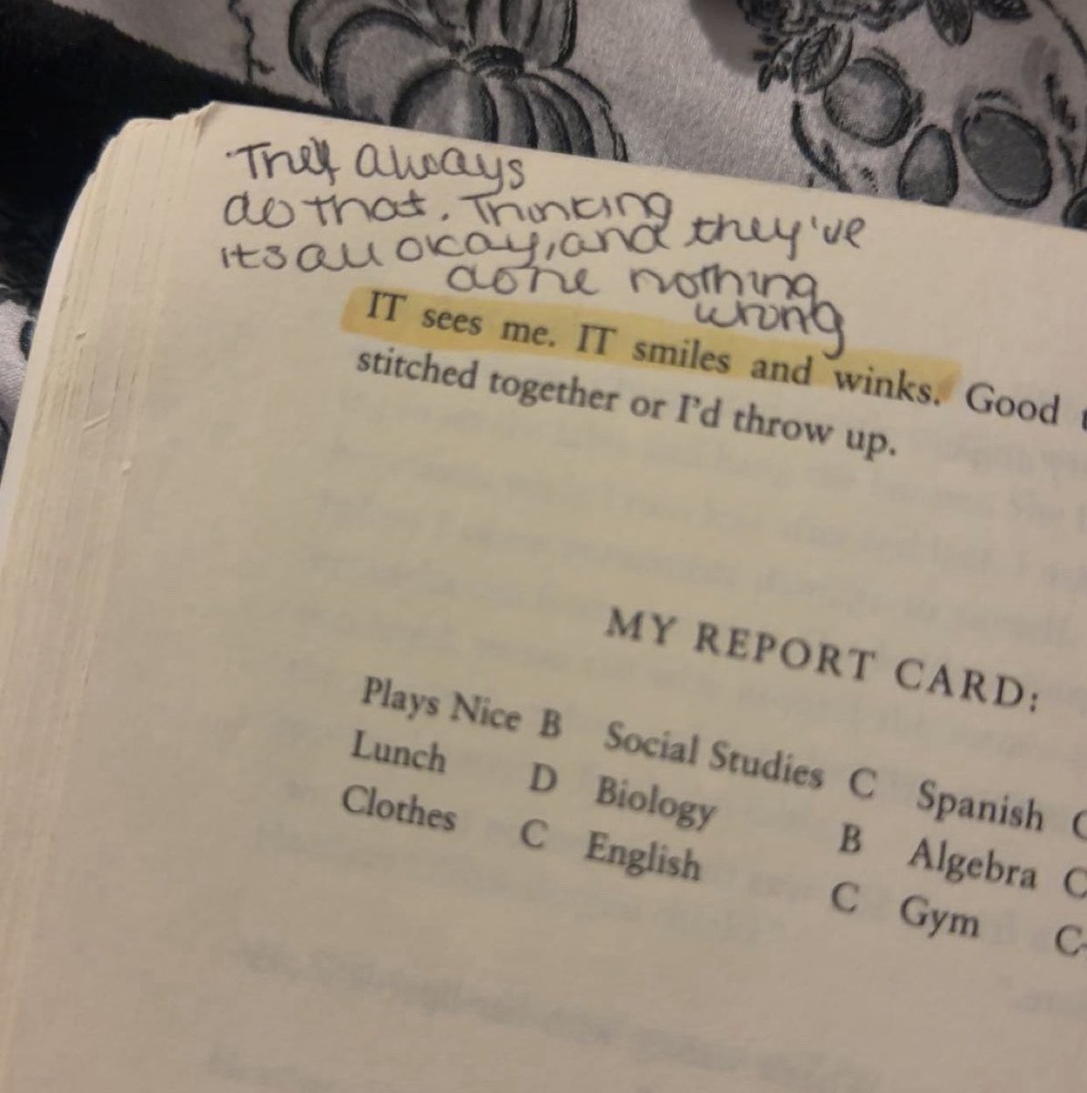 2she22's tweet photo. book i thrifted has a bunch of old anos from whoever had it first &amp; it shatters my heart thinking about how this person must’ve felt relating to all of this. because it landed in a thrift store it makes me wonder if they’re still here. i’m thinking about you &amp; i hope you feel it https://t.co/nYs2umH46T