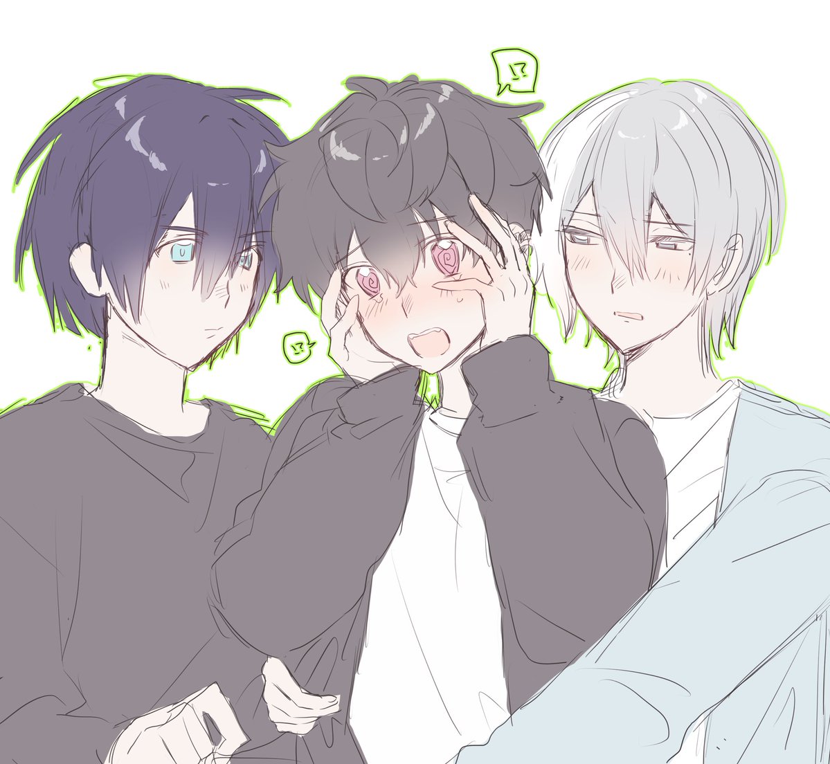 kkk___um's tweet photo. 💙🩷💚/ユキモモバン https://t.co/uZhxWHNBzq