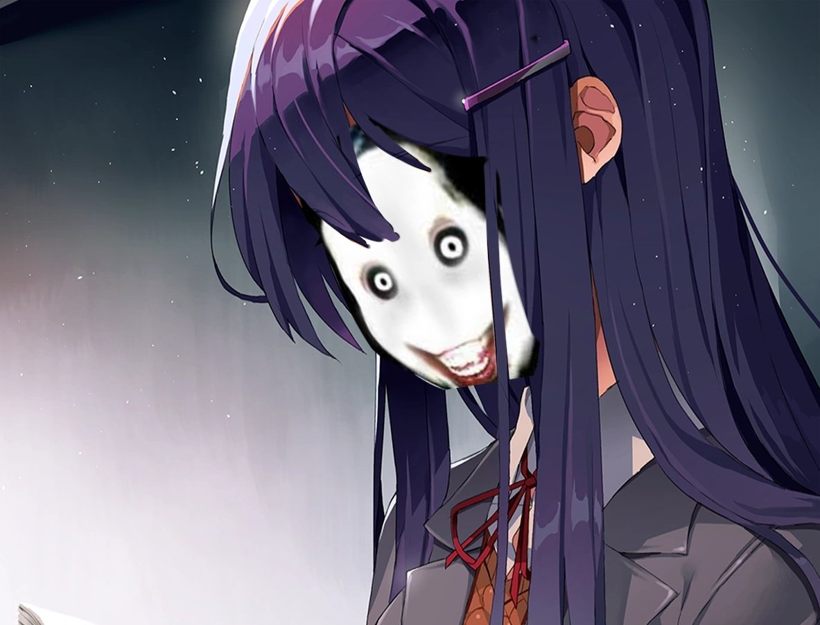 shitibeetle's tweet photo. Come on read with her she's waiting #yuriddlc #ddlc #jeffthekiller https://t.co/XaizC0TK94